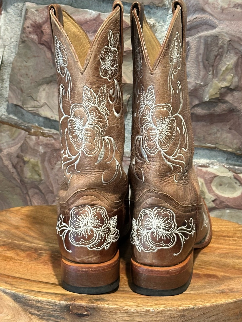 Shyanne Tan Brown Western Boot Interior Label Detail - Picture 11 of 15